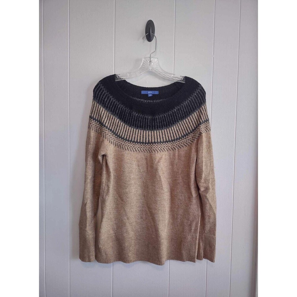 Apt. 9 | Black Gold Shimmer Sweater Size M